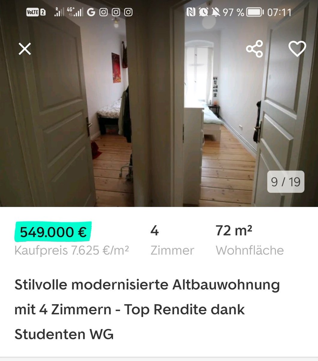 bizimkiez's tweet photo. "Hohe Rendite durch die hohen Mieten" - mal wieder Liebesgrüsse aus dem Wrangelkiez:  In diesem #Anlageobjekt sind aus ehemals 2 Zimmern auf wundersame Weise 4 geworden, in die 4 "Studenten" gepfercht werden -  deren Miete beträgt 2250€ + NK
#Mietwucher 
https://t.co/WgqS6RyjFd https://t.co/IKMpVoHPeg