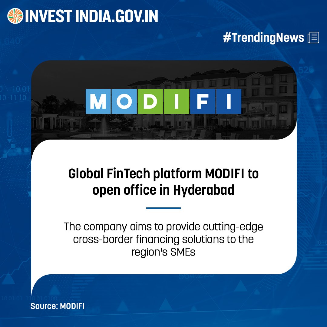 .@MODIFI_TradeFin's expansion in South India is part of its broader mission to democratise access to financial services and support the growth of businesses worldwide. Know more at bit.ly/4bDbYHX #InvestInIndia #InvestIndia #InTheNews #TrendingNews #MODIFI #Fintech