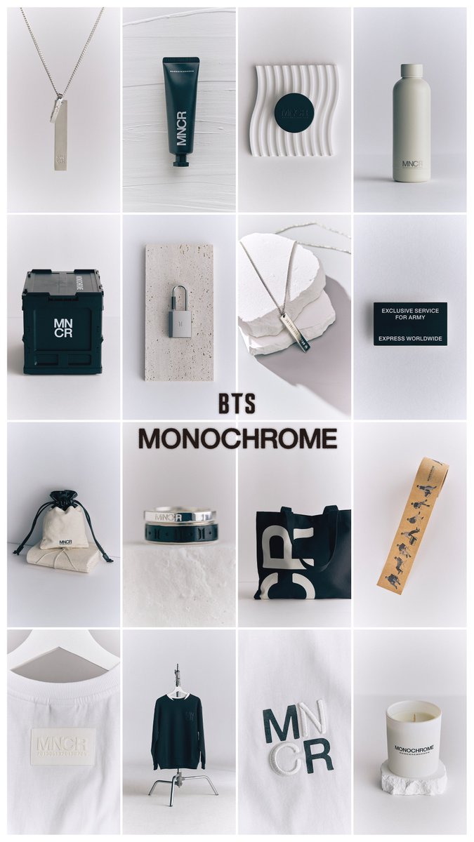 BTS MONOCHROME Merch. Coming soon to online stores! 📅2024. 05. 27. 11AM(KST) 📍@weverseshop @BTS_jp_official #BTS #방탄소년단 #MONOCHROME #MNCR