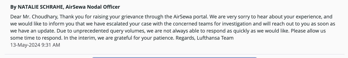 vchoudhary's tweet photo. My agony with @lufthansa @Lufthansa_India continues. Nearing 3 months since I lost my bag, awaiting compensation to be paid. get d same 'template' response every month. Shame on you #lufthansa 🤮. Can folks suggest ways to file a case in Consumer Court @gharkekalesh https://t.co/FhJDqKmKt3