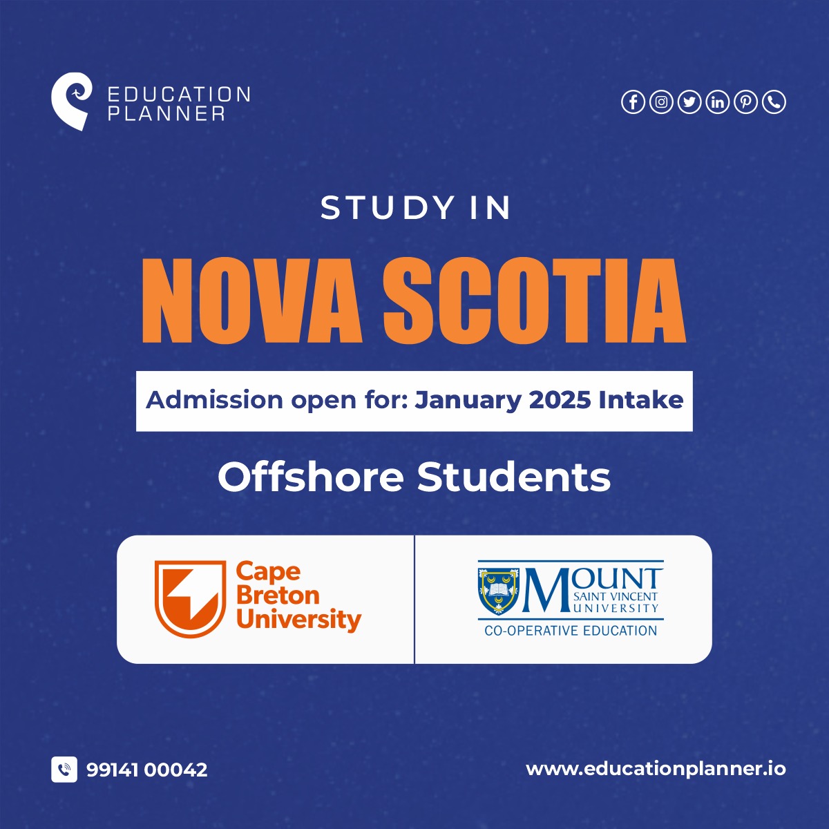 eduplanner_io's tweet photo. Check out the list of Institutions located in Nova Scotia that are accepting applications for the #January2025Intake. Offshore students hurry up! Apply now

https://t.co/HpW1cBPzZO

#educationplanner #studyinnovascotia #JanuaryIntake #2025JanuaryIntake #JanuaryIntake2025 https://t.co/BloXnOy4v2