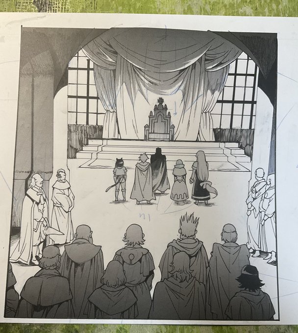 連載時に諸事情で超手抜きだった王様の謁見シーンも描き直しました。 