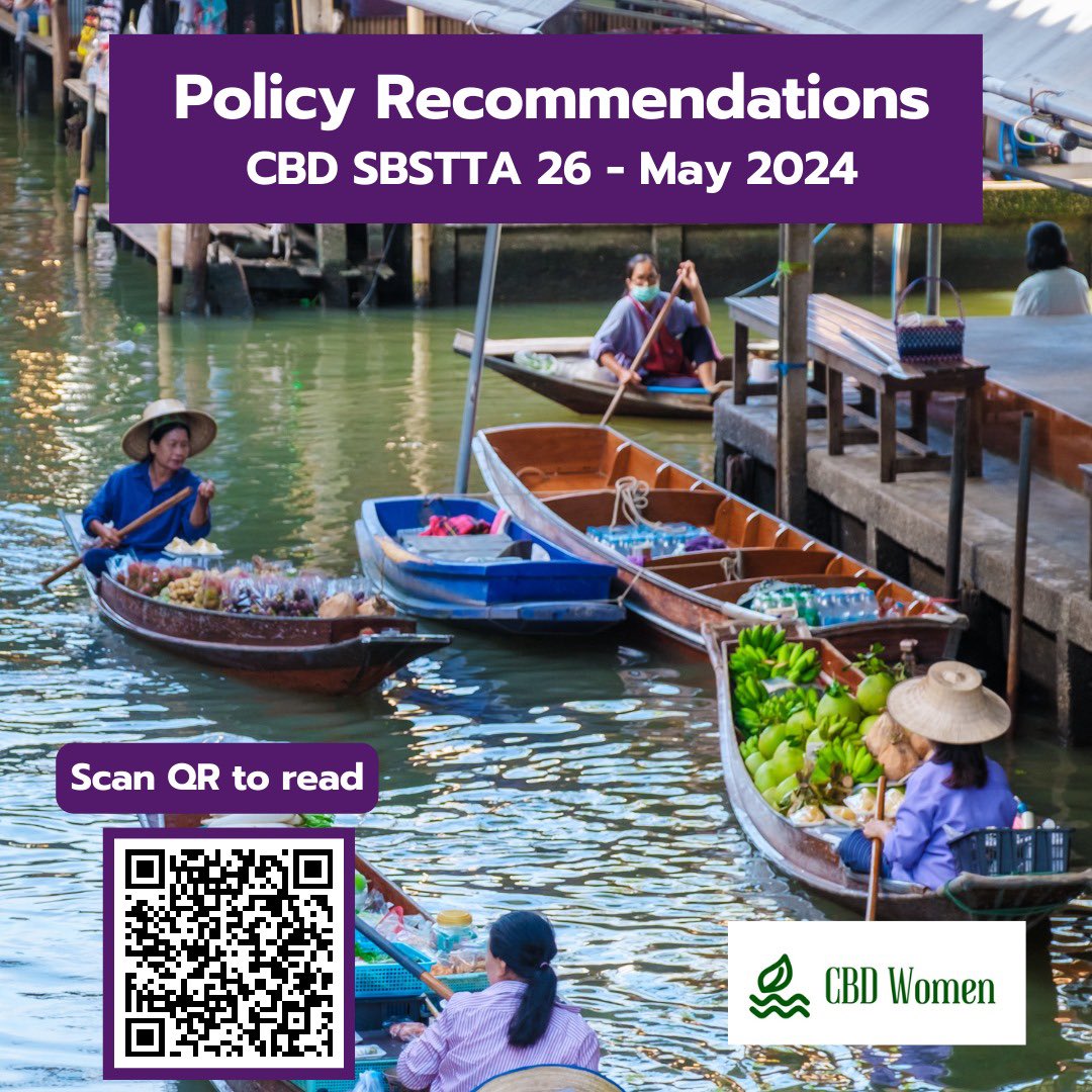 🌿✨ Exciting News! The CBD Women’s Caucus Policy Recommendations for @UNbiodiversity #SBSTTA26 are now available! 📋🌍

#CBDWomensCaucus #BePartofthePlan #GenderIsABiodiversityIssue #IAMaGenderAndBiodiversityChampion 🌱💪