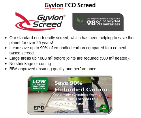 Gyvlon's tweet photo. PRODUCT OF THE WEEK:  Gyvlon ECO Screed
https://t.co/nBD9VeaPCJ
#anhydritec #gyvlon #sustainability #UFH #carbonreduction #gyvloneco https://t.co/dUE4w1hBJf