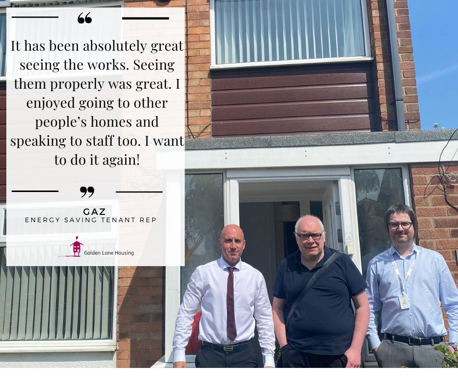 GoldenLaneHouse's tweet photo. Gaz, #GLH Energy Saving Tenant Representative, recently went to visit some of our properties with Rohan and Gemma from #GLH, and Daniel from @NetZeroCollect . π‘Gaz was shown recent energy saving works at some #GLH #homes and helped to inspect them.
#UKhousing #tenantinvolvement https://t.co/3Ww5DadQc3