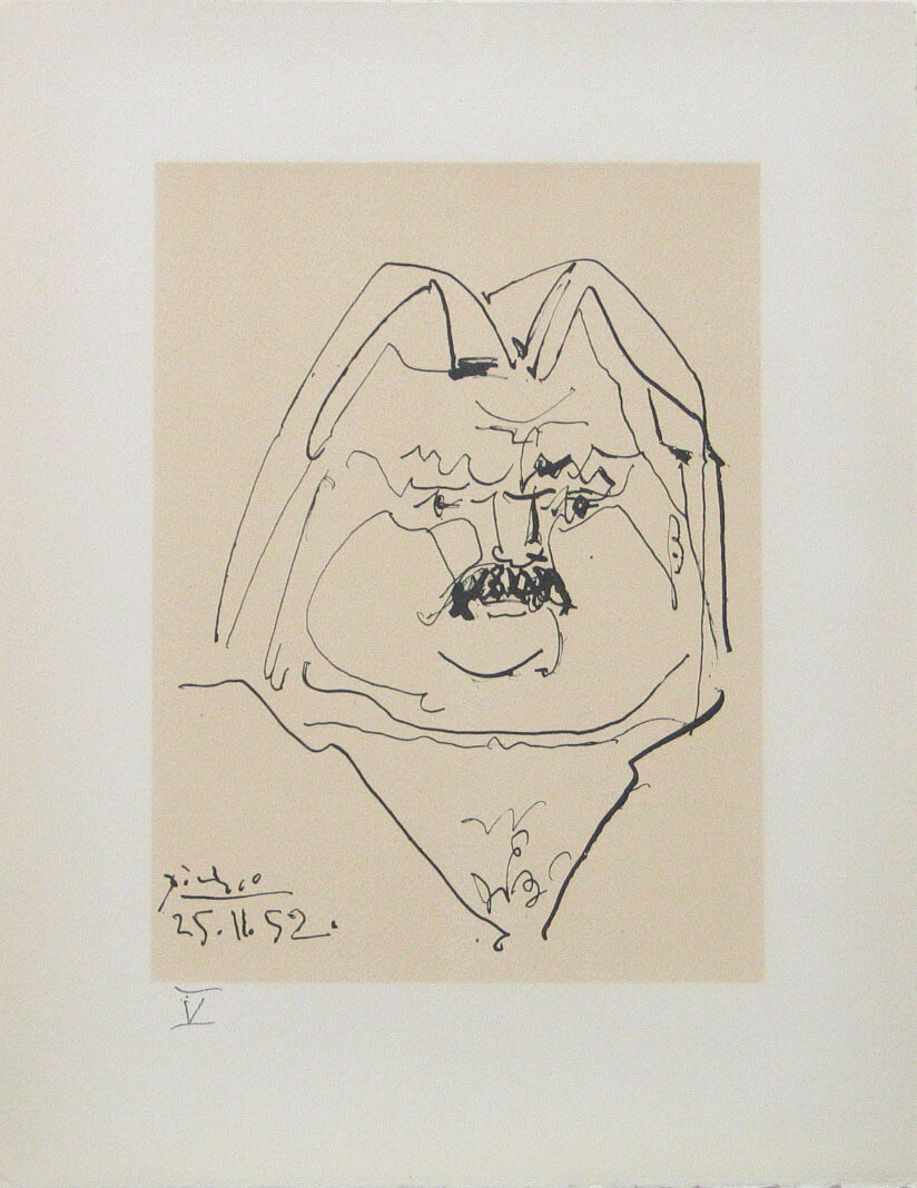 Balzac from balzacs en bas de casse et picassos, November 25, 1952, published 1957 linktr.ee/picasso_artbot
