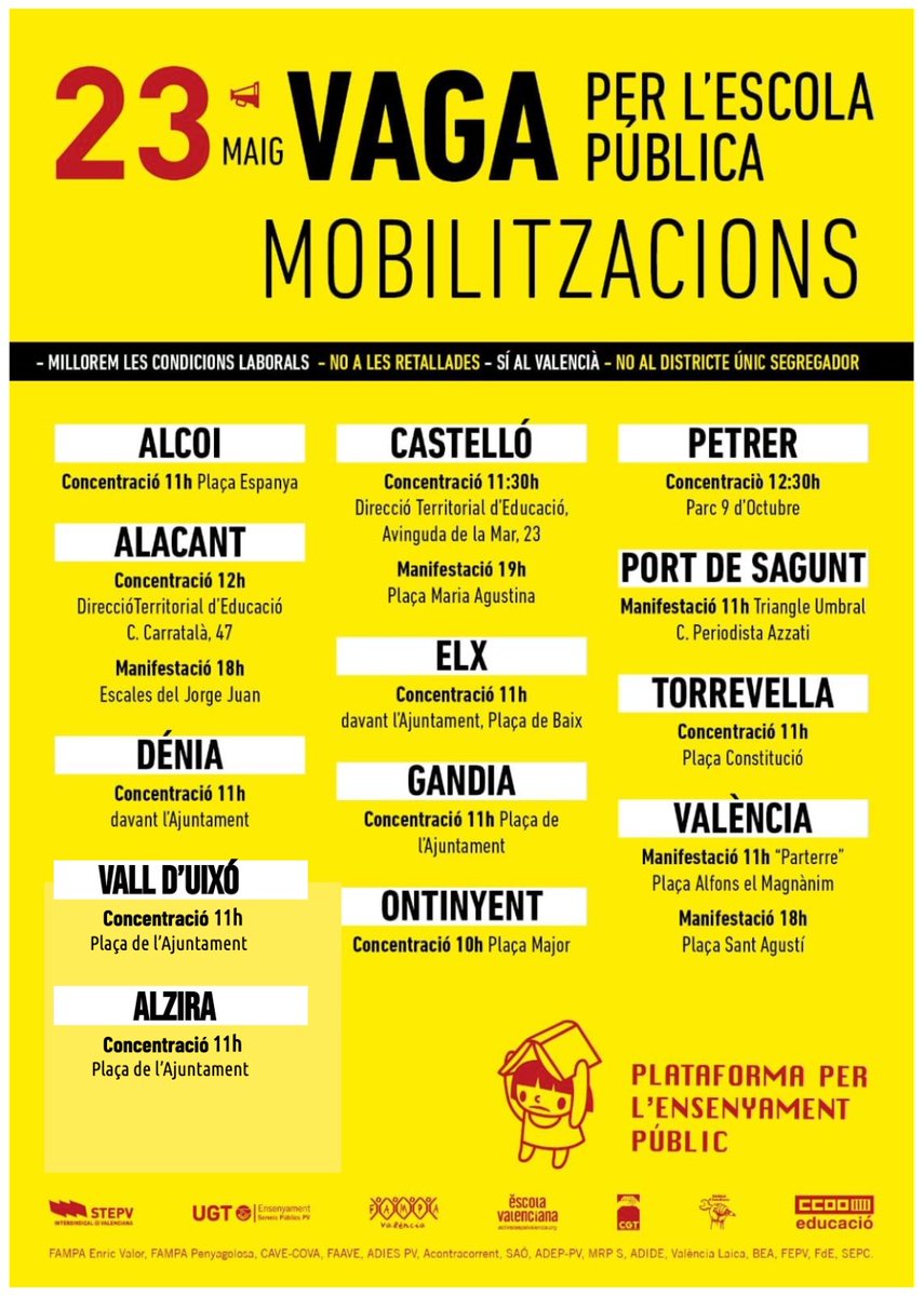 #lallenguanoestoca #sialvalencia
#23maigVaga