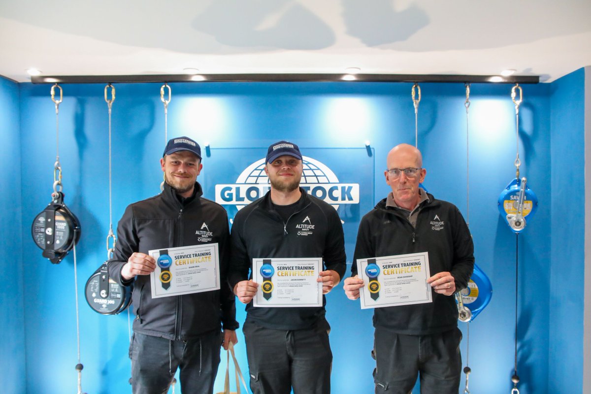 Shout out to Shane Beal,  Jason Dunnett and Dean Goodship from Altitude Safety Limited for completing Globestock Safety service training!
Globestock Safety's expertise and professionalism combine to deliver industry-leading product support.