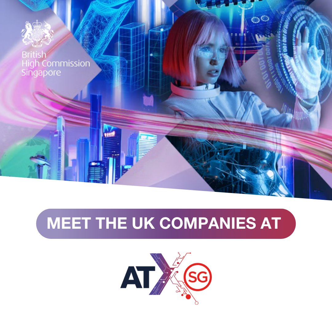 UKinSingapore's tweet image. We’re so excited to have such a wide range of UK companies exhibiting at Asia&apos;s flagship tech event, @AsiaTechxSG this year – a real testament to the strength &amp;amp; breadth of the UK’s prosperous technology sector. 

Find out more about their innovative technologies ➡️

#TechisGREAT