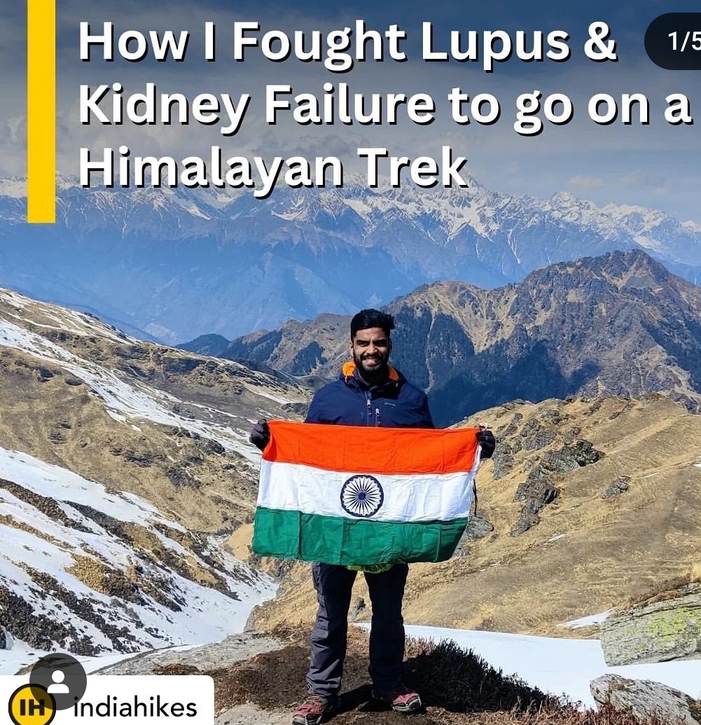 Chandra12962937's tweet photo. Living with an auto-immune condition like #lupus and being a #transplantrecipient,I would love to see more people living with similar conditions achieve their dream of #trekking as I truly believe that trekking can transform lives & Indiahikes has given me hope to do more treks! https://t.co/VSveSk897b