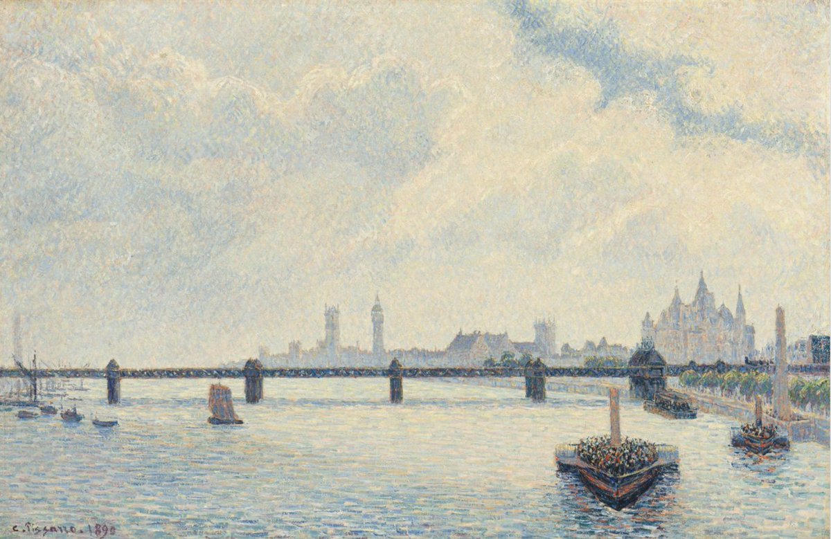 Charing Cross Bridge, London. 1890. Camille Pissarro.
