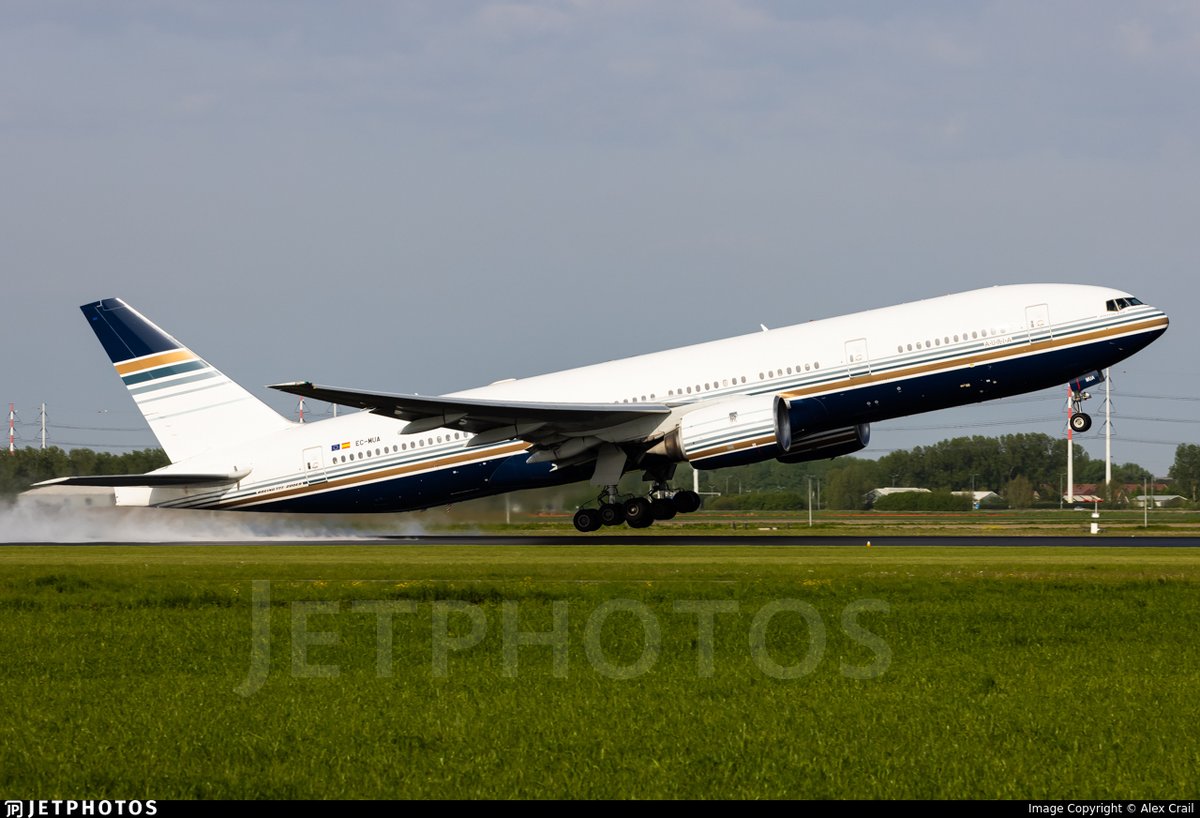 A Privilege Style 777 departing Amsterdam. jetphotos.com/photo/11337350 © Alex Crail