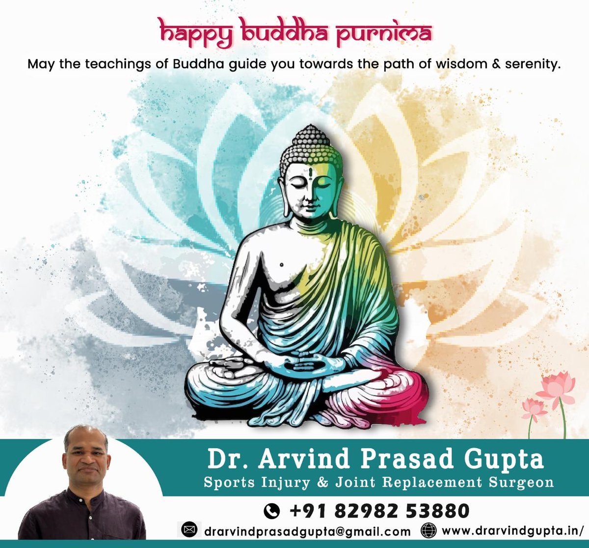 drarvind_gupta's tweet photo. 𝐇𝐚𝐩𝐩𝐲 𝐁𝐮𝐝𝐝𝐡𝐚 𝐏𝐮𝐫𝐧𝐢𝐦𝐚! 
𝐌𝐚𝐲 𝐭𝐡𝐞 𝐝𝐢𝐯𝐢𝐧𝐞 𝐠𝐫𝐚𝐜𝐞 𝐨𝐟 𝐋𝐨𝐫𝐝 𝐁𝐮𝐝𝐝𝐡𝐚 𝐟𝐢𝐥𝐥 𝐲𝐨𝐮𝐫 𝐥𝐢𝐟𝐞 𝐰𝐢𝐭𝐡 𝐩𝐞𝐚𝐜𝐞 𝐚𝐧𝐝 𝐡𝐚𝐩𝐩𝐢𝐧𝐞𝐬𝐬.
#BuddhaPurnima #Peace #Happiness #DivineGrace https://t.co/P5BWm1C113