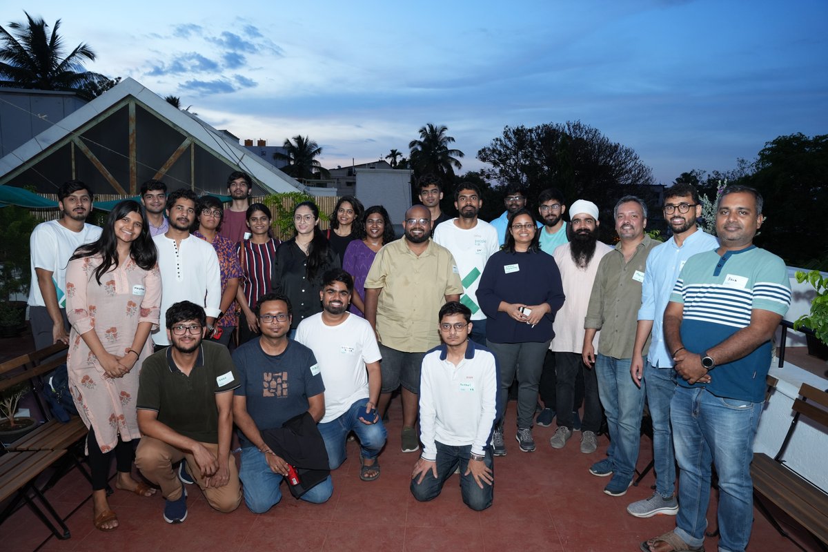 We hosted a mixer yesterday for people interested in AI for India's massive MSME segment. Collaboration is the way forward for us 🤝 We hope to see you at the next one! Enjoy this group shot with dramatic Bangalore skies.

<a href="/dharmeshba/">Dharmesh Ba</a>
<a href="/seth_siddharth/">Siddharth Seth</a>
<a href="/piyushmayank_/">Piyush Mayank</a>
<a href="/AishwaryaTSD/">Aishwarya Jain</a>