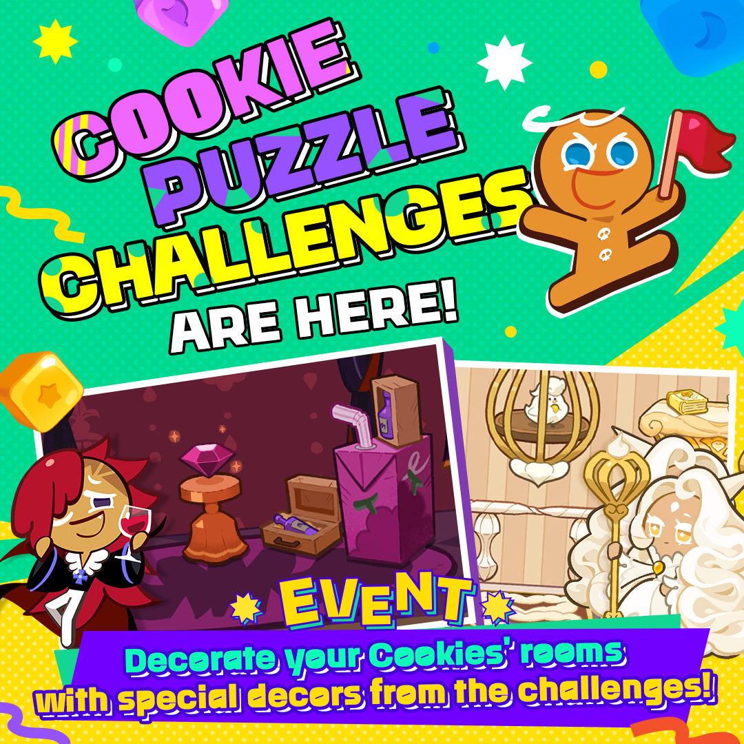 WitchsCastle_EN's tweet photo. Clear Cookie Puzzle Challenges to earn special decors and use them to decorate your castle! Show Us!
Enter for a chance to win an awesome prize!

✅Event Reward
Premium Gacha Ticketsx30 (40 winners)
Official CookieRun: Witch's Castle Merch: Globe of Forgotten Bygones (20 winners) https://t.co/f3f6qpGo69
