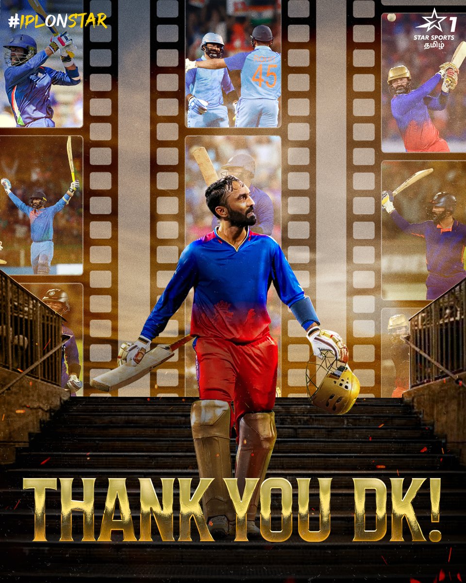 ஒட்டுமொத்த தமிழர்களையும் பெருமை பட வெச்சுட்டீங்க! 🥹💯 Thank you for all your Memories DK. ♥️👑 #ThankYouDK #DineshKarthik @DineshKarthik