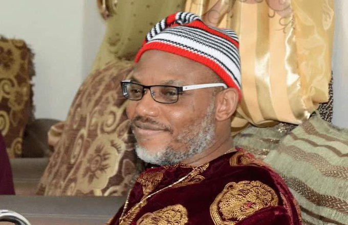 Mazi Nnamdi Kanu has made a bold declaration that he cannot be tried in any court of law in Nigeria, citing the country's own laws. According to MNK, the @NigeriaGov actions against him are tantamount to terr°rism, & anyone attempting to try him is a terr°rist. @IntlCrimCourt