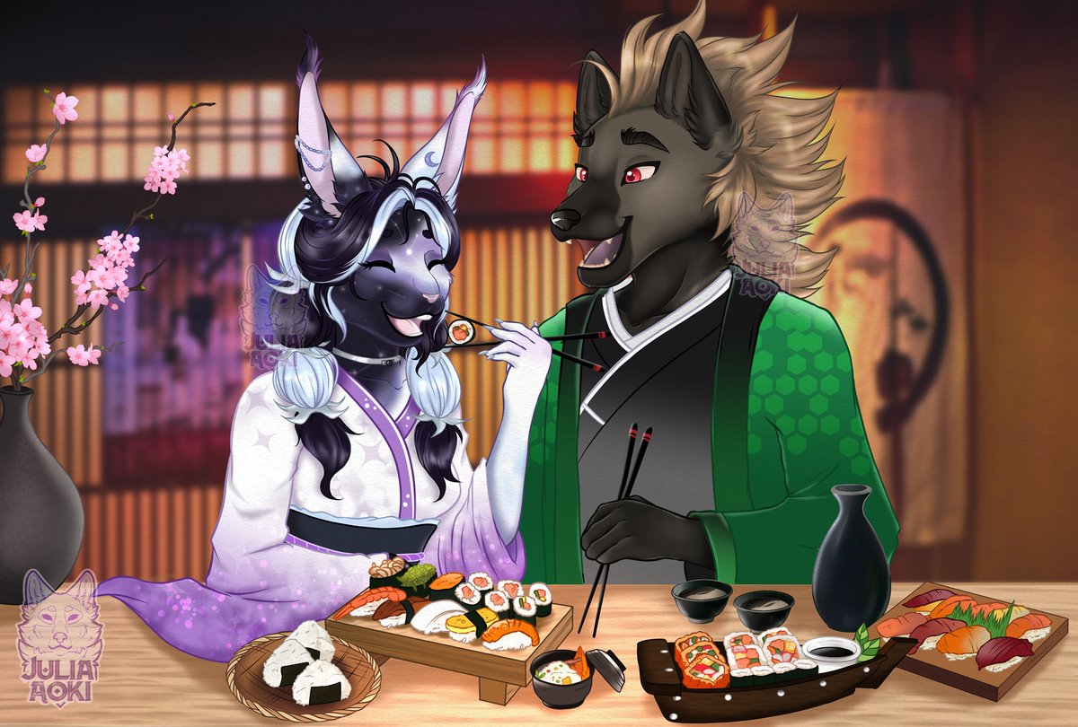 Sushi YCH for Sharock on FA 🍣 

🍙 YCH Status: OPEN &gt; furaffinity.net/view/55878664/