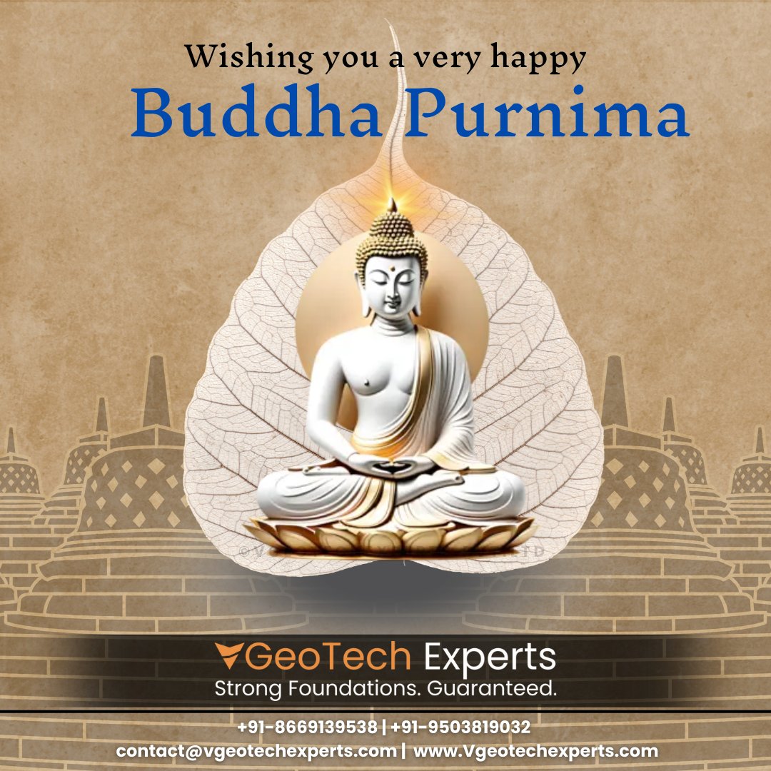 VGeotechExperts's tweet photo. Wishing you a very happy "Buddha Purnima"

#vgeotechexperts
#बुद्धपौर्णिमा #बुद्ध_पूर्णिमा #BuddhaPurnima #buddhapurnima2024 #gautambuddha https://t.co/VxbGvLi8fn