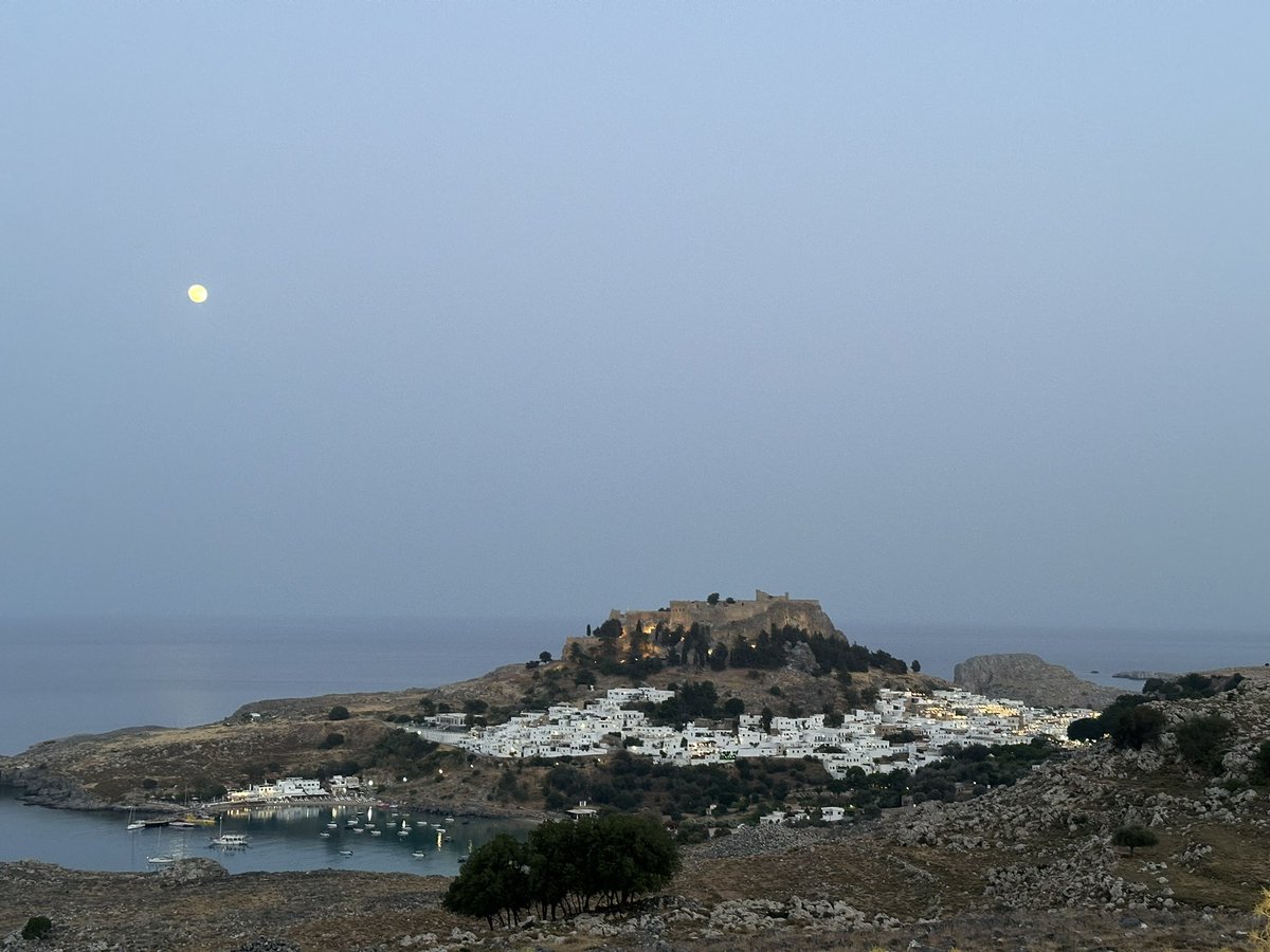 I’ll never tire of this view 💙#lindos #Rhodes #Greece 🇬🇷