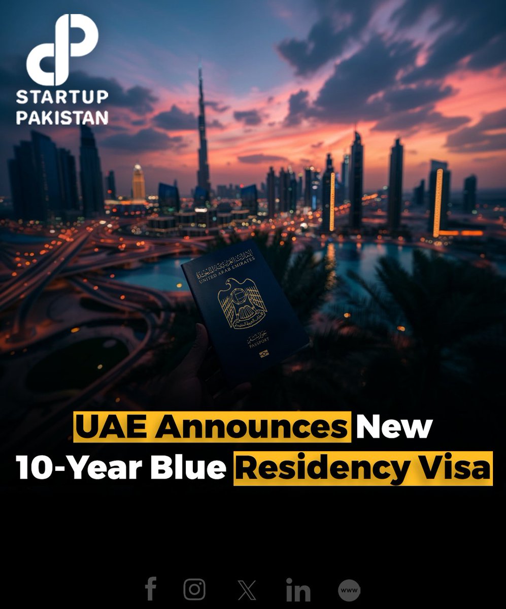 Read Details: startuppakistan.com.pk/uae-announces-… #UAE #Residents #Residency #Blueresidency #Visa #Dubai
