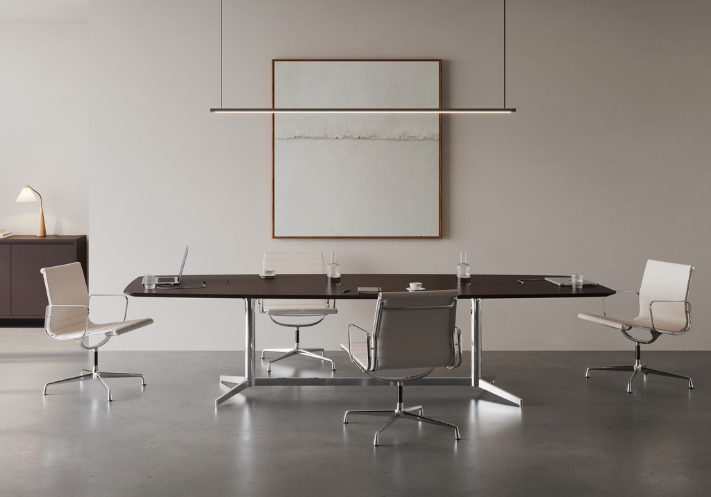 Our Network collection is a clean, contemporary and versatile range for the workplace. The elegant steel bases can be tailored in size and style to create small to large conference room tables. 
⁠
Designed by @jonathan_prestwich

#workplacefurniture #workspacesolutions