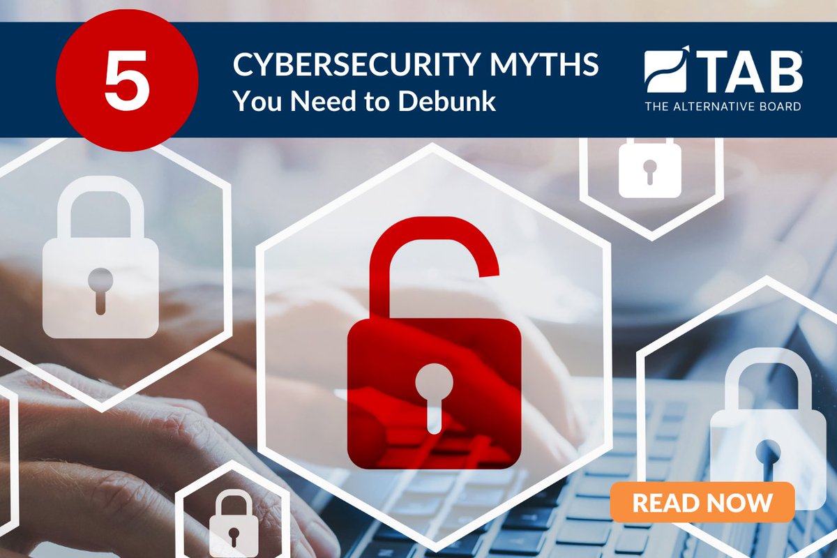 Don't fall for common cybersecurity myths! Protect your SMB from cyber threats with insights from TAB. Read more: thealternativeboard.com/blog/5-cyberse… 

#tabboards #businesscoaching #smbcybersecurity