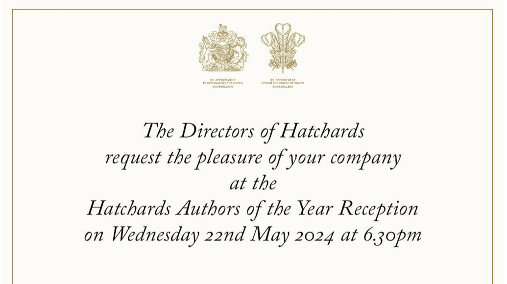 I want to tell you a story about last night and kindness, so settle in or move on depending on your inclination. A little while ago I wrote a book called #Footmarks and was invited last night to the @Hatchards ‘Authors of the Year’ reception. Invited - I assume - by mistake.