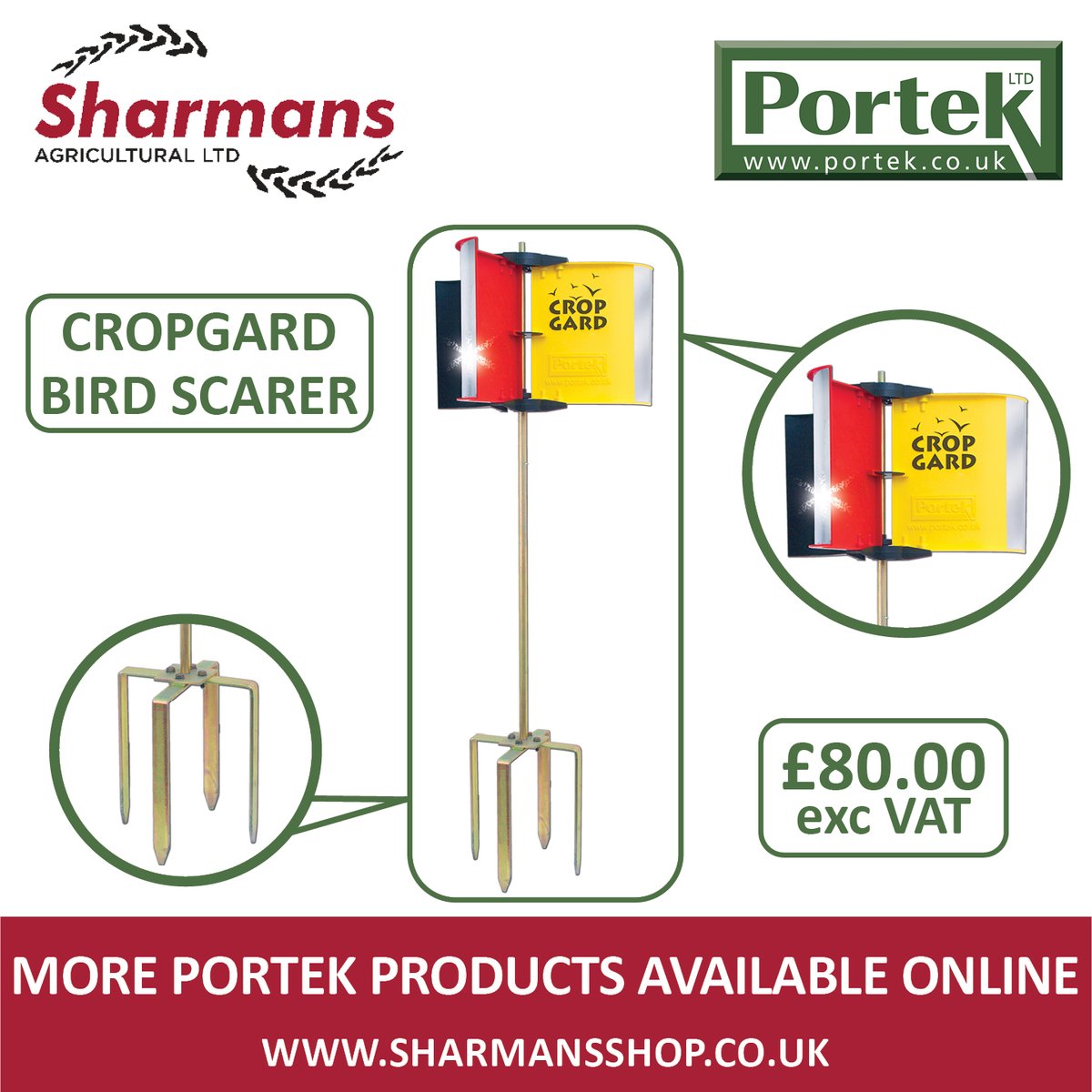 Sharmansagri's tweet image. Portek CROPGUARD Bird Scarer 🐦
🌟Only £80 + VAT🌟
Shop online now or visit your local Sharmans depot - sharmansshop.co.uk/tools-and-acce…

#SharmansShop #DealerMakesTheDifference #Portek #BirdScaring #CropProtection #Agriculture #BirdScarer