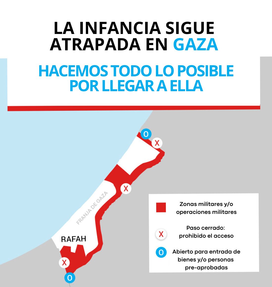 Los hospitales necesitan combustible para funcionar y seguir brindando atención. Se deben abrir todos los cruces y se debe permitir la entrada de suministros vitales a Rafah y a toda Gaza. Los niños y las niñas están al límite: bit.ly/49SCc8f