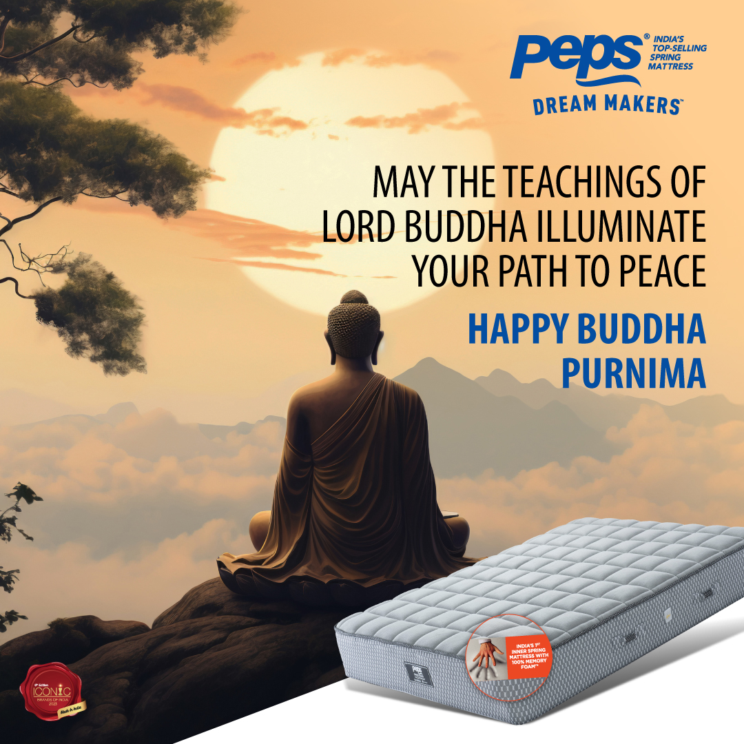 pepsindustries's tweet image. Reflecting on the light of Buddha's wisdom this Buddha Purnima. May your path be filled with peace and tranquility. Happy celebrations from Peps!

#BuddhaPurnima #PeacefulPath #BuddhasWisdom
#Peps #PeacefulSleep #SleepWithPeace