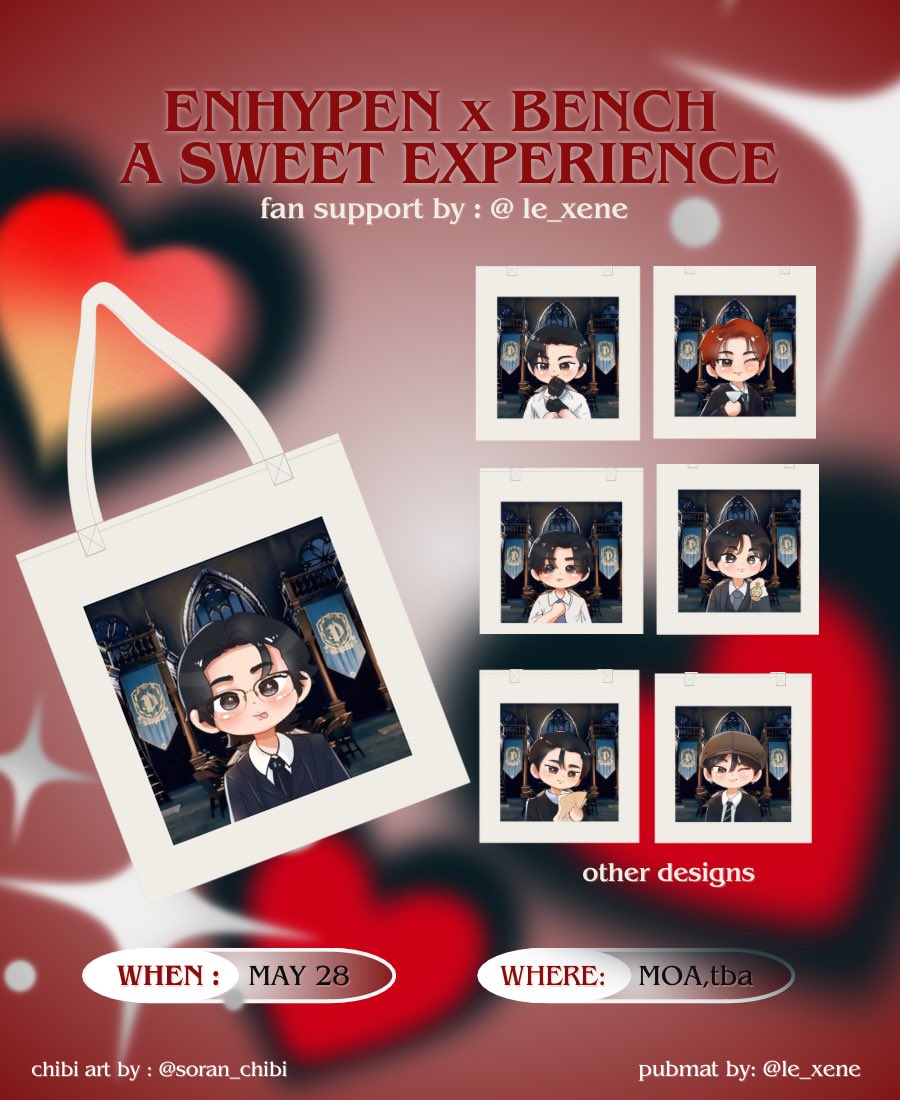 xe_renity's tweet photo. ENHYPEN x BENCH FUNMEET 

⁺‧₊˚ ཐི⋆ EN- Totebags ⋆ཋྀ ˚₊‧⁺
    fan support by @le_xene

𐙚 mbf, like &amp; rt
𐙚 1:1 ratio (limited qty)
𐙚 random member

- will go priv dday! 

#BENCHandENHYPEN
#ASweetExperienceWithBENCH
#ENHYPEN https://t.co/xMTifCgTrM