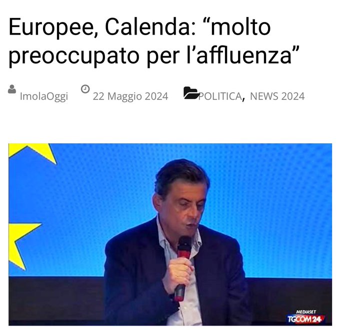 Calenda &egrave; preoccupato per il non voto.  Tranquillo Calenda, quello che abbiamo capito con certezza &egrave;<a href="/tag/stopgenocidegaza"class="tags"><span>#stopgenocidegaza</span></a>