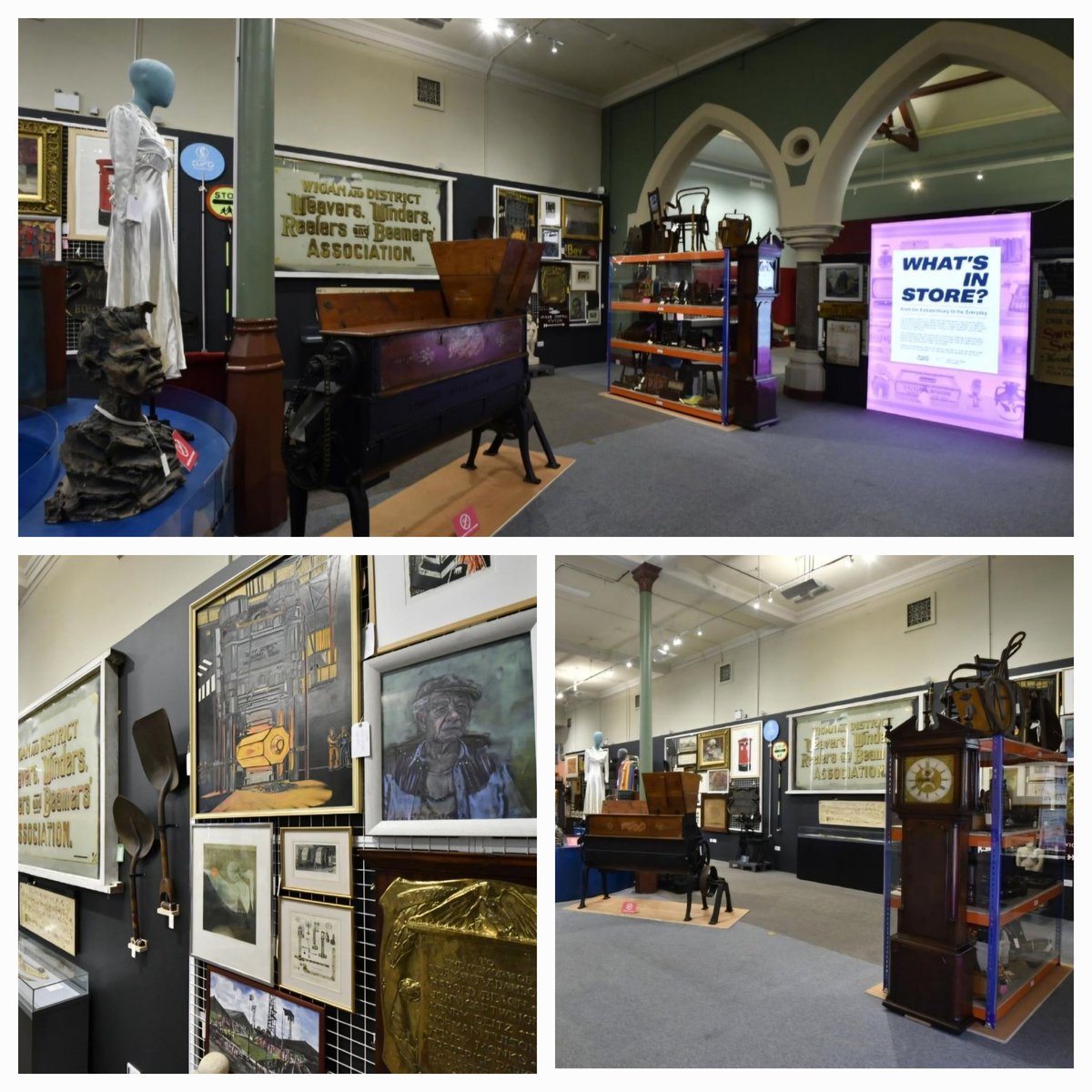 Ever wondered what #objects are held in the #museum #collection? Our new #WhatsInStore #exhibition showcases so many pieces never seen before, so why not visit to #discover more? 
Tues-Fri 10-4pm
Sat 10-2pm
Entry is #FREE 😍
#Wigan #FamilyFriendly