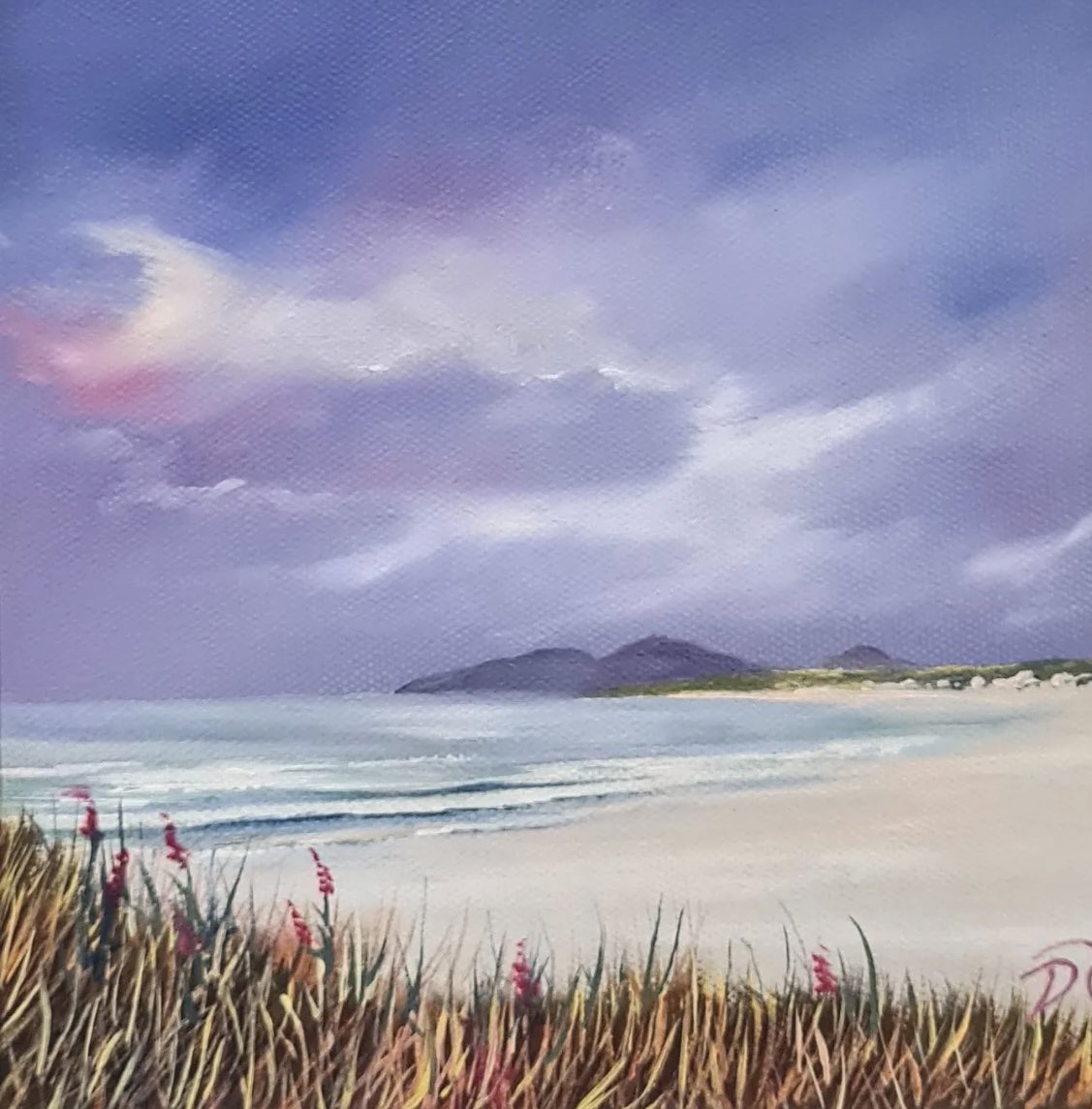 Douglas Roulston West Beach Berneray Oil on Canvas 8” x 8” Framed artwork500.co.uk/product/west-b… 📩 PM For Further Enquiries 🚚 Free Postage Throughout the UK 📲 Klarna, Clearpay Options Available #lochness #scotland #lochnessmonster #highlands #inverness #nessie #scottishhighlands