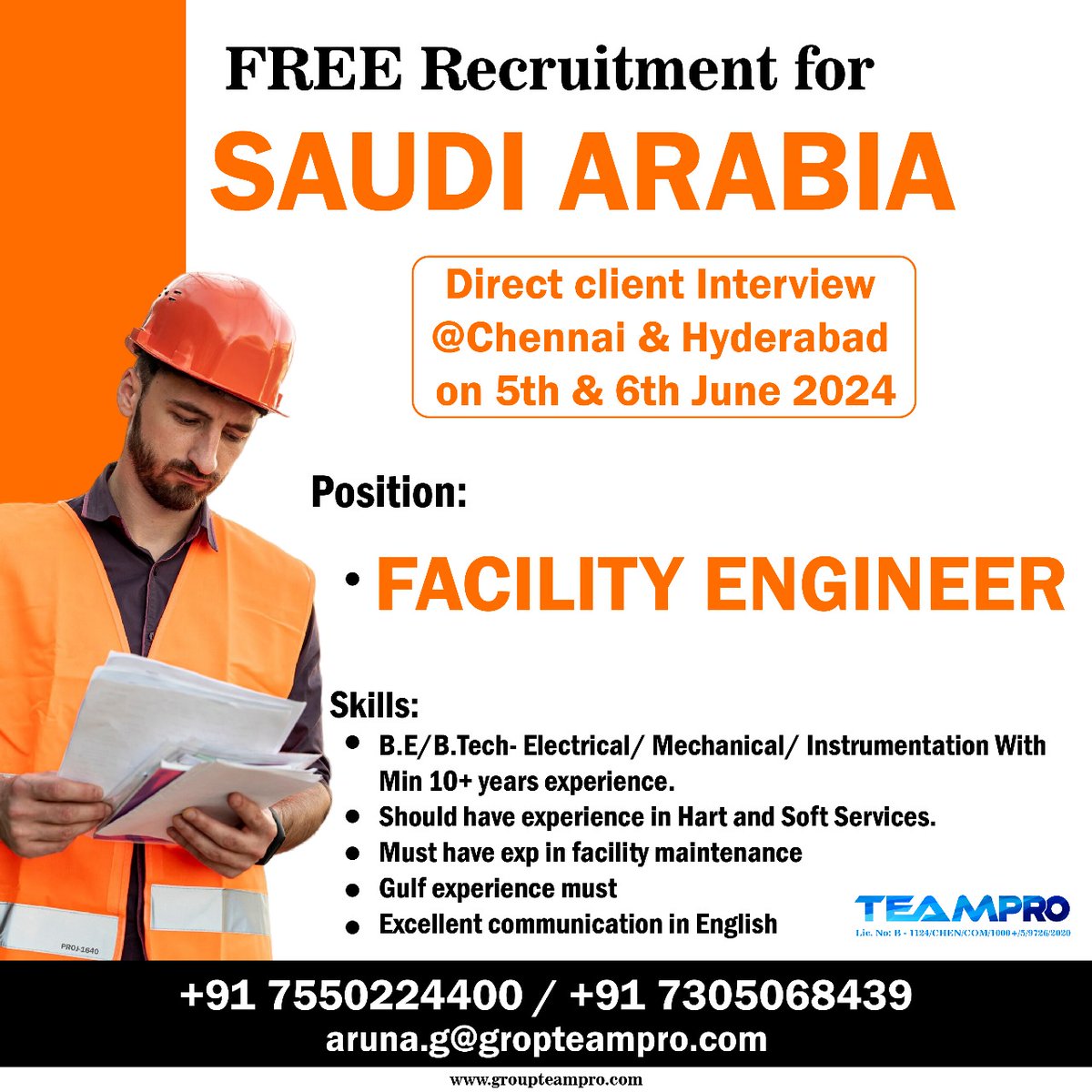 #freerecruitment #saudijobs #saudijobseekers #facilityengineer #facility #engineer #hardservices #softservices #facilitymaintenance #directinterview #shortlsitingunderprogress #immediatejoiners