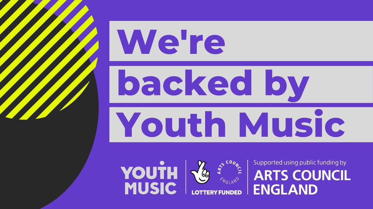 We are proud to announce we are backed by Youth Music. @youthmusic @ace_national @LottoGoodCauses