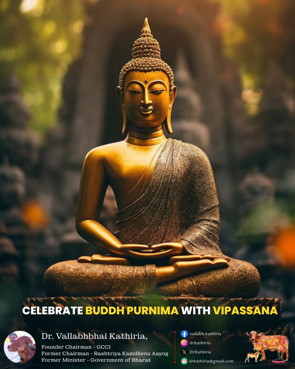 Celebrate Buddh Purnima with Vipassana. let’s reflect on the teachings of Buddha the power of Vipassana. May we cultivate harmony, kindness, wisdom, compassion, serenity in our hearts, minds.Embrace journey of self-discovery enlightenment through practice of Vipassana Meditation