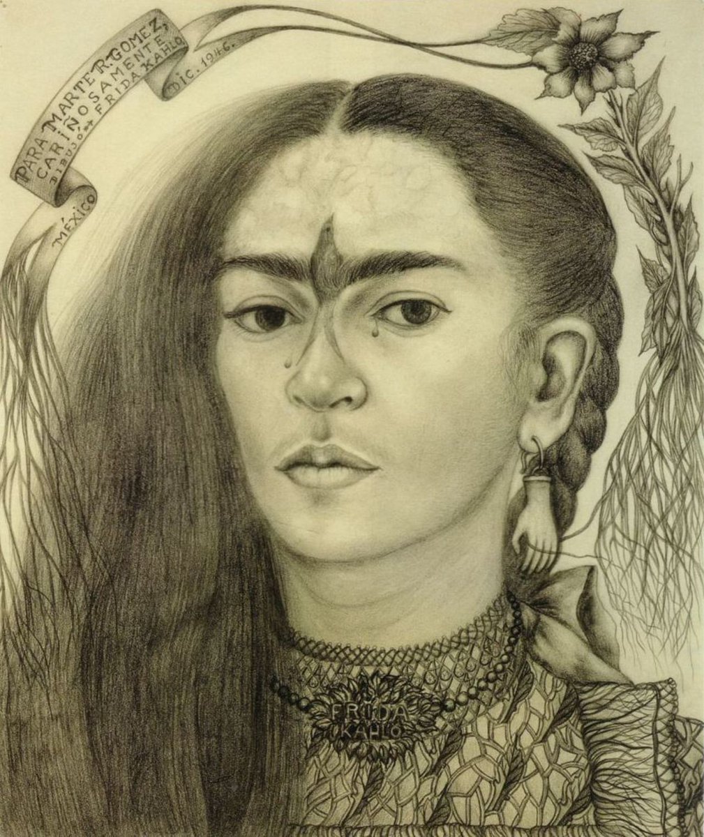 Frida Kahlo, Self Portrait, 1946 #WomensArt