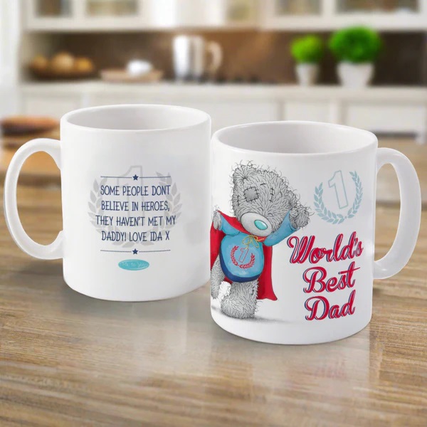 Personalised with your own message on the back, this mug is a gift idea for any dad this father's day lilybluestore.com/products/perso… #fathersdaygift #superhero #metoyou #mhhsbd #earlybiz