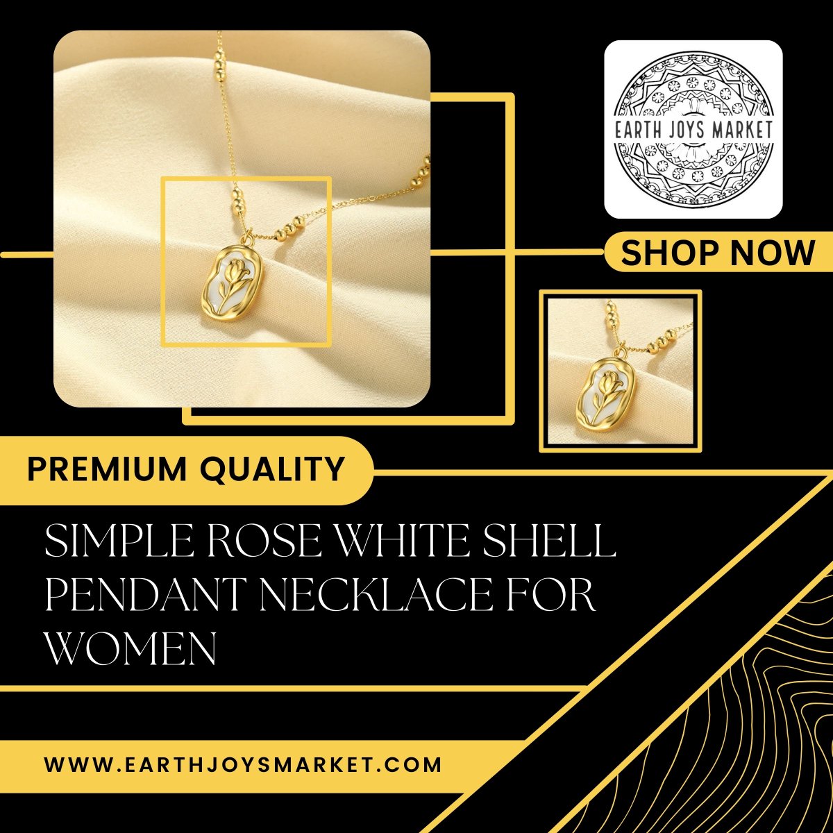 'Discover Elegance: Simple Rose White Shell Pendant Necklace at Earth Joys Market!' Shop Now: ➡ earthjoysmarket.com/product/simple… #Jewelry #Necklace #TopNecklaceCollection #LuxuryJewelry #FineJewels #EarthJoysMarket #amazon #amazonfinds #alibaba #alibabastock #aliexpress