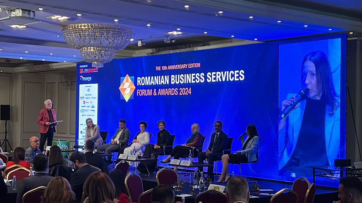 ICIBucharest's tweet photo. ICI Bucharest participated in the 10th edition of the Romanian Business Services Forum & Awards, organized by Outsourcing Today and The Diplomat Bucharest: https://t.co/DLCK8WHqyJ
#ICIBucharest #research #innovation #business #digitaltransformation https://t.co/i2zkTPFi0M