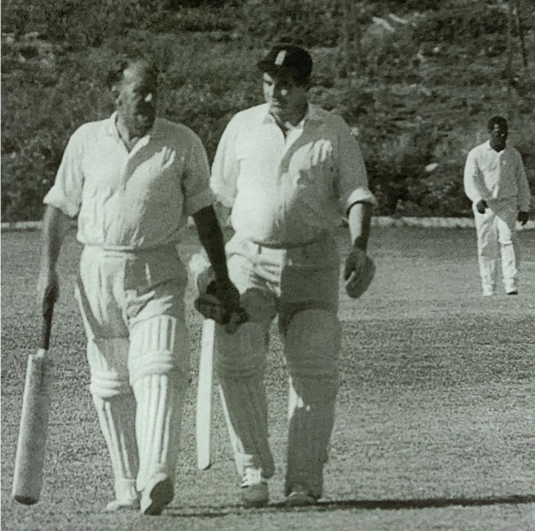 Built for comfort rather than speed by then this pair are Fiery Fred and Johnny Wardle pictured in Bermuda where they were on tour with a Yorkshire side in the early 1970s - I'm struggling to date it, but it can't be too long after Fred's retirement