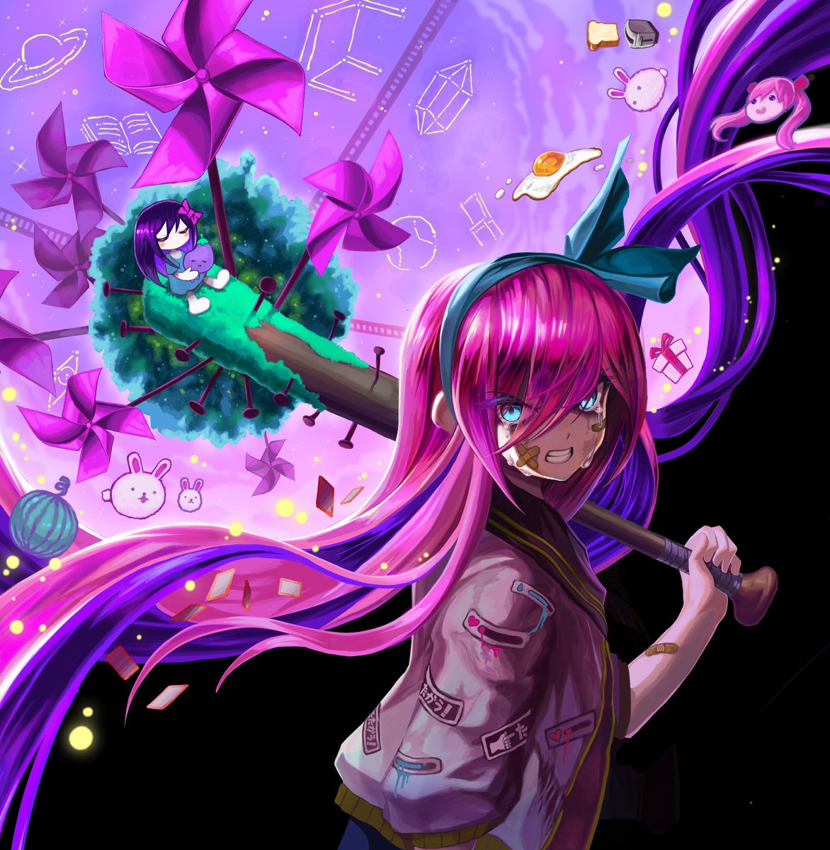 AUBREY(OMORI) 「過去作品の再掲ですが オブ誕おめ #OMORIFANART」|みょうばんのイラスト