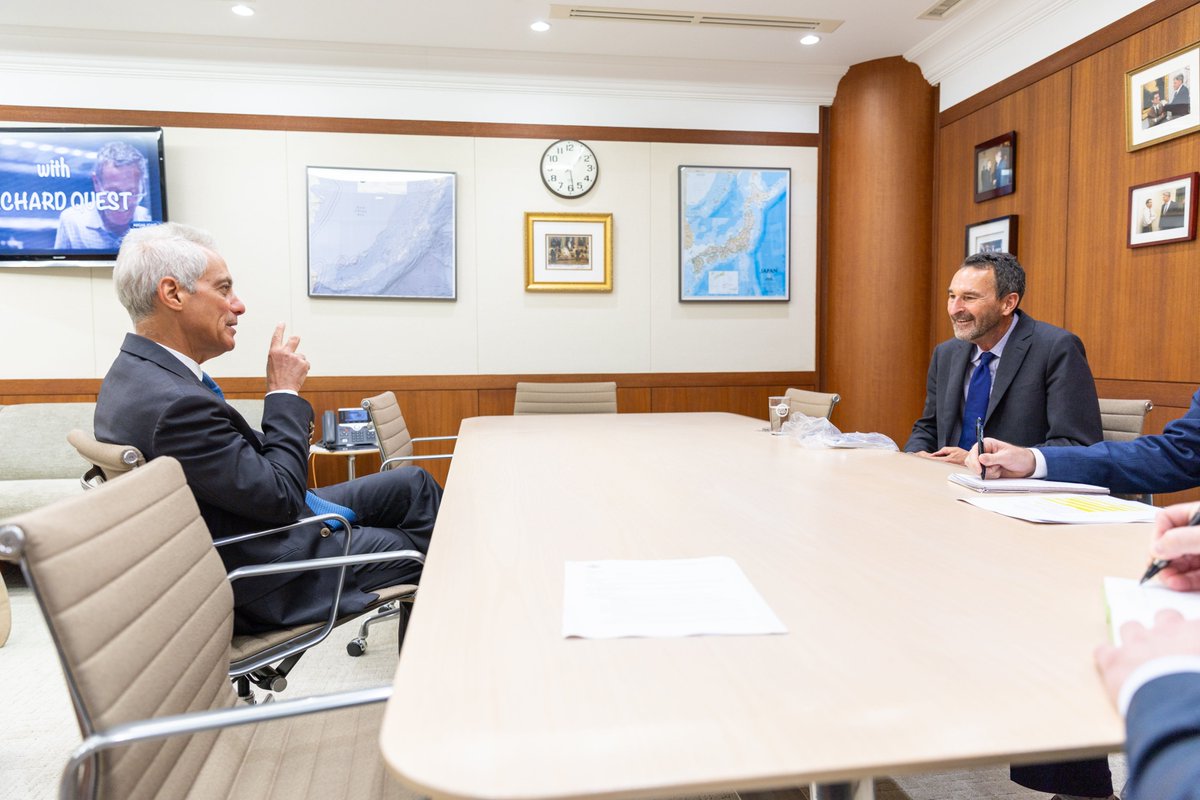 ジョージ・グラス駐日米国大使 (@usambjapan) on Twitter photo Green energy makes good business and environmental sense 🌱⚡️. Japan’s largest-ever investment in clean energy and decarbonization means opportunities for 🇺🇸🇯🇵 collaboration on groundbreaking tech. <a href="/hal_harvey/">Hal Harvey</a> <a href="/EnergyInnovLLC/">Energy Innovation Policy & Technology LLC®</a> Green energy makes good business and environmental sense 🌱⚡️. Japan’s largest-ever investment in clean energy and decarbonization means opportunities for 🇺🇸🇯🇵 collaboration on groundbreaking tech. <a href="/hal_harvey/">Hal Harvey</a> <a href="/EnergyInnovLLC/">Energy Innovation Policy & Technology LLC®</a>