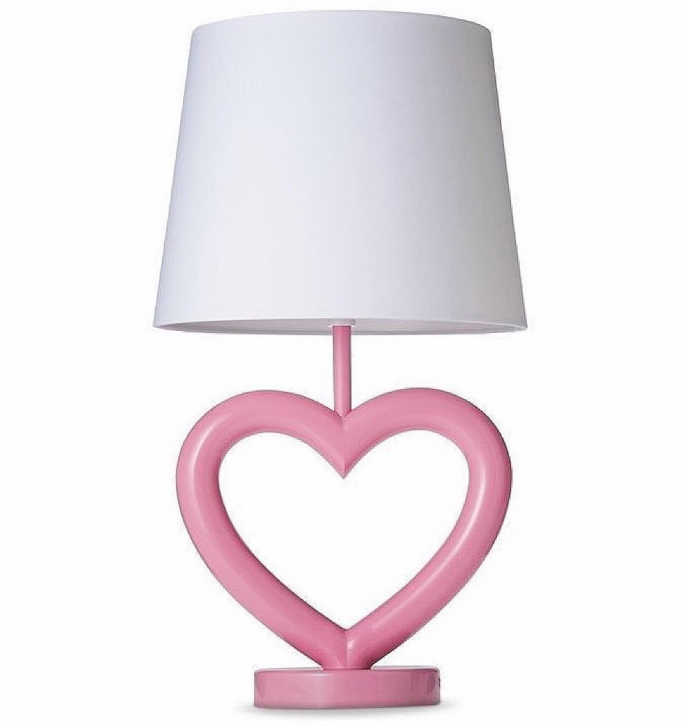 pink heart lamp