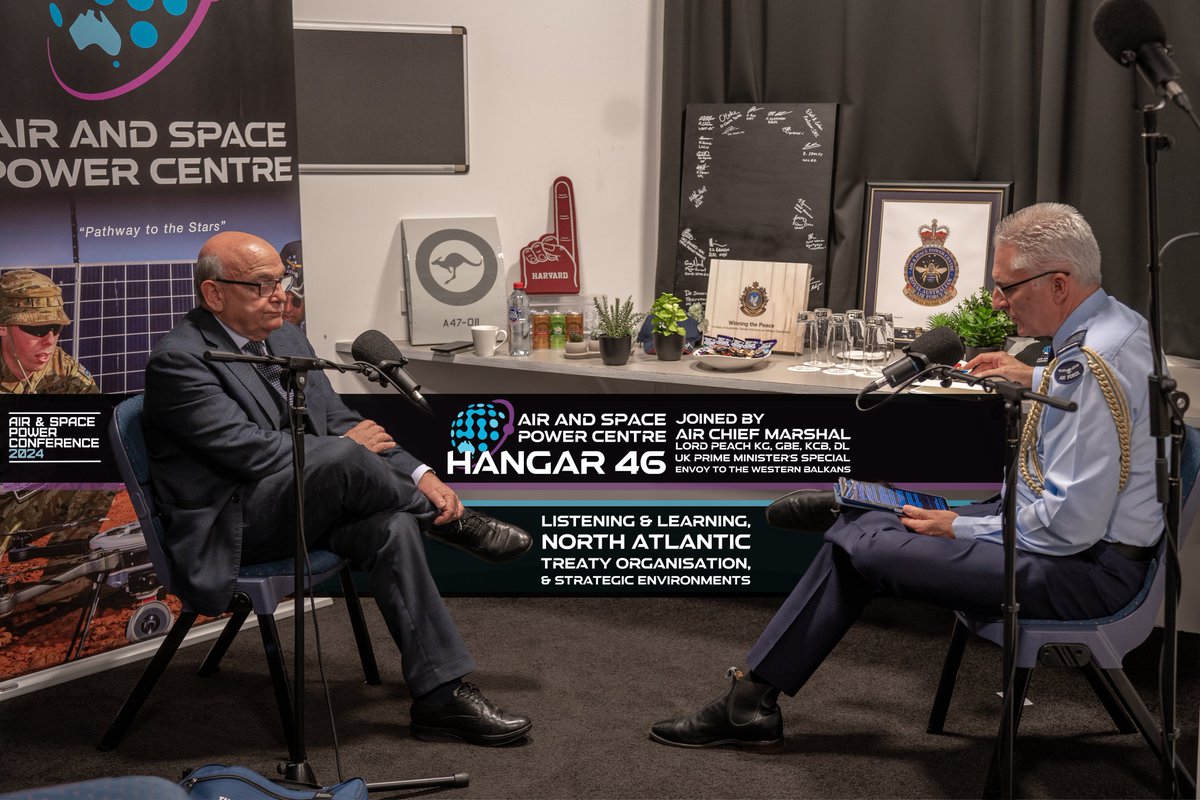 🚨NEW EPISODE 🚨 Hangar 46 at #ASPCon24: Air Chief Marshal Lord Peach KG, GBE, KCB, DL We take the hangar to the NCCC for ASPCon24 & chat to Air Chief Marshal Lord Peach, the UK Prime Minister's Special Envoy to the Western Balkans. 🎧 Listen here: podcasters.spotify.com/pod/show/aspc-…