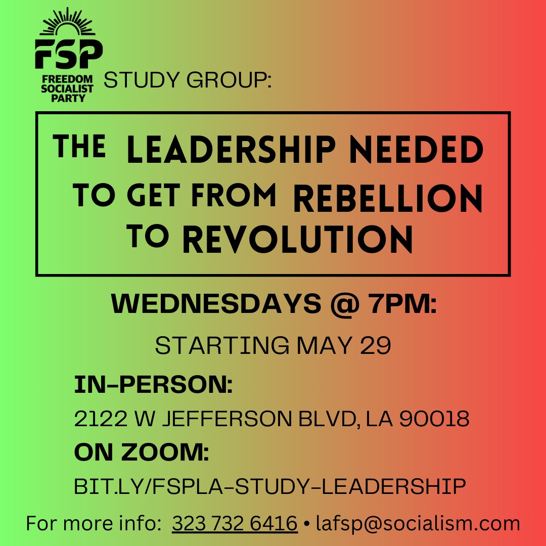 Freedom Socialist Party Los Angeles tweet media