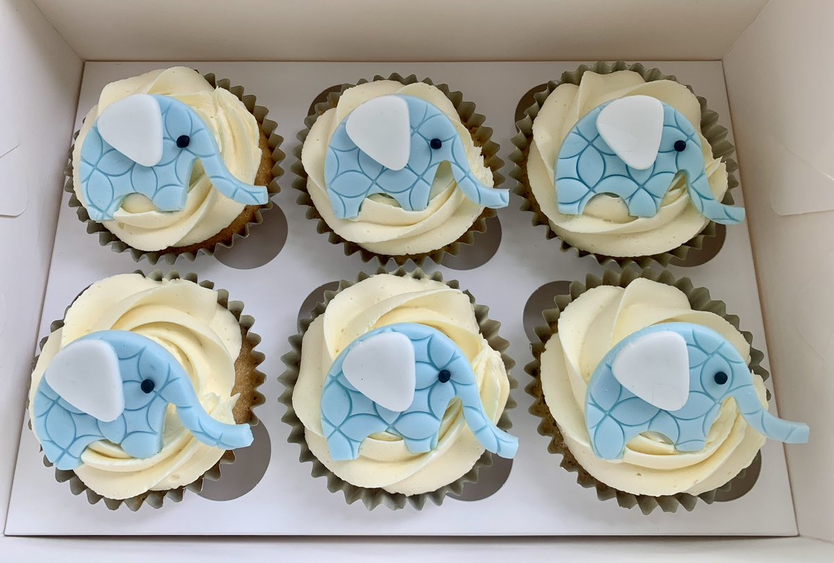 Cupcakes for a little boys 3rd birthday. His Mum said he loves elephants, so I made him these… Tell:07824 705364 or DM #firsttmaster #birthdaygift #Shopindie #EarlyBiz