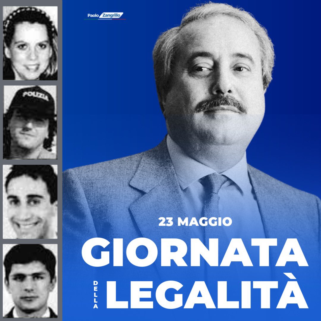 Oggi si celebra la #GiornatadellaLegalità in ricordo della strage di Capaci. Fare memoria è il nostro compito per tenere accesa la luce su quanto accaduto. La lotta alla mafia non si ferma; non si fermano le idee di #Falcone che camminano sulle nostre gambe! #23maggio